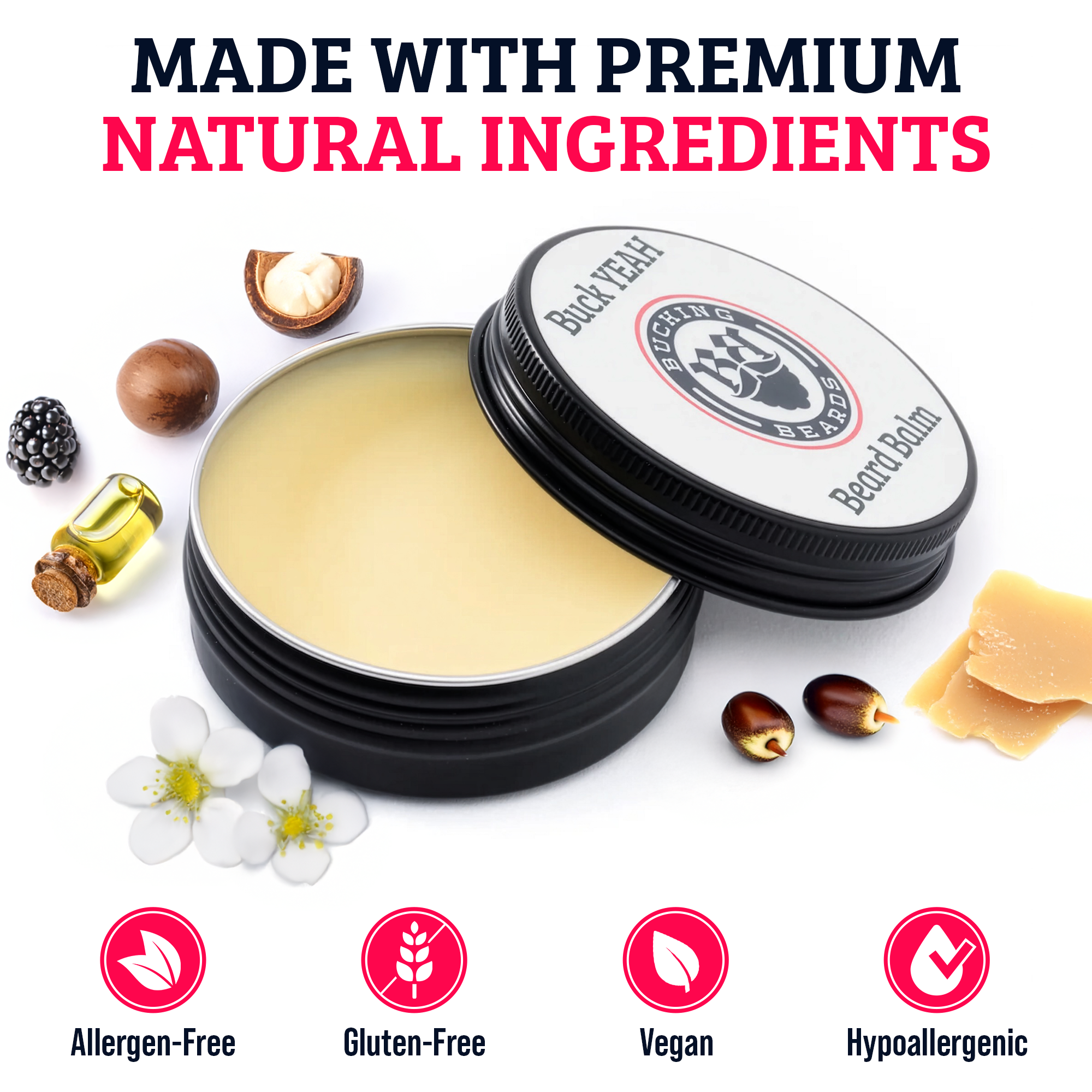 Hypoallergenic, Cruelty-Free, Vegan Buck YEAH - Beard Balm