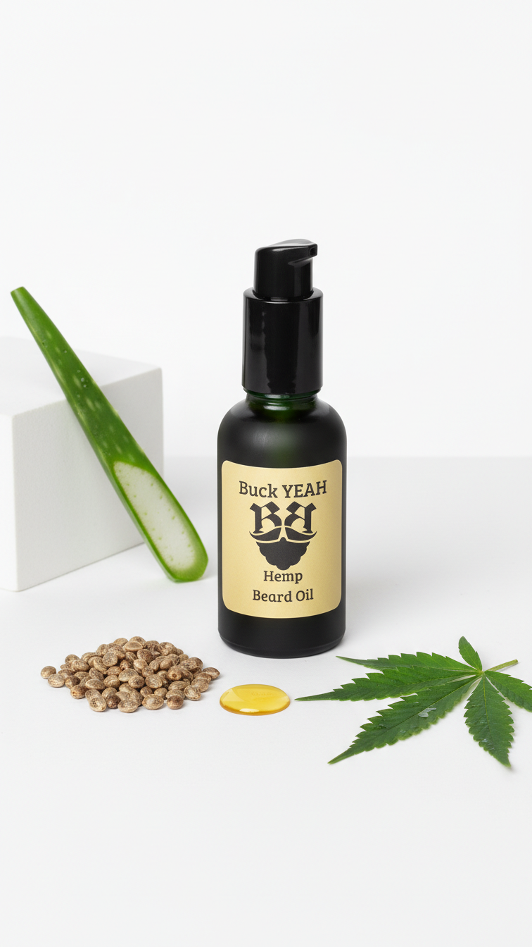 Hypoallergenic, Eco-Friendly, Cruelty-Free Buck YEAH - Soothing and Hydrating Beard Oil