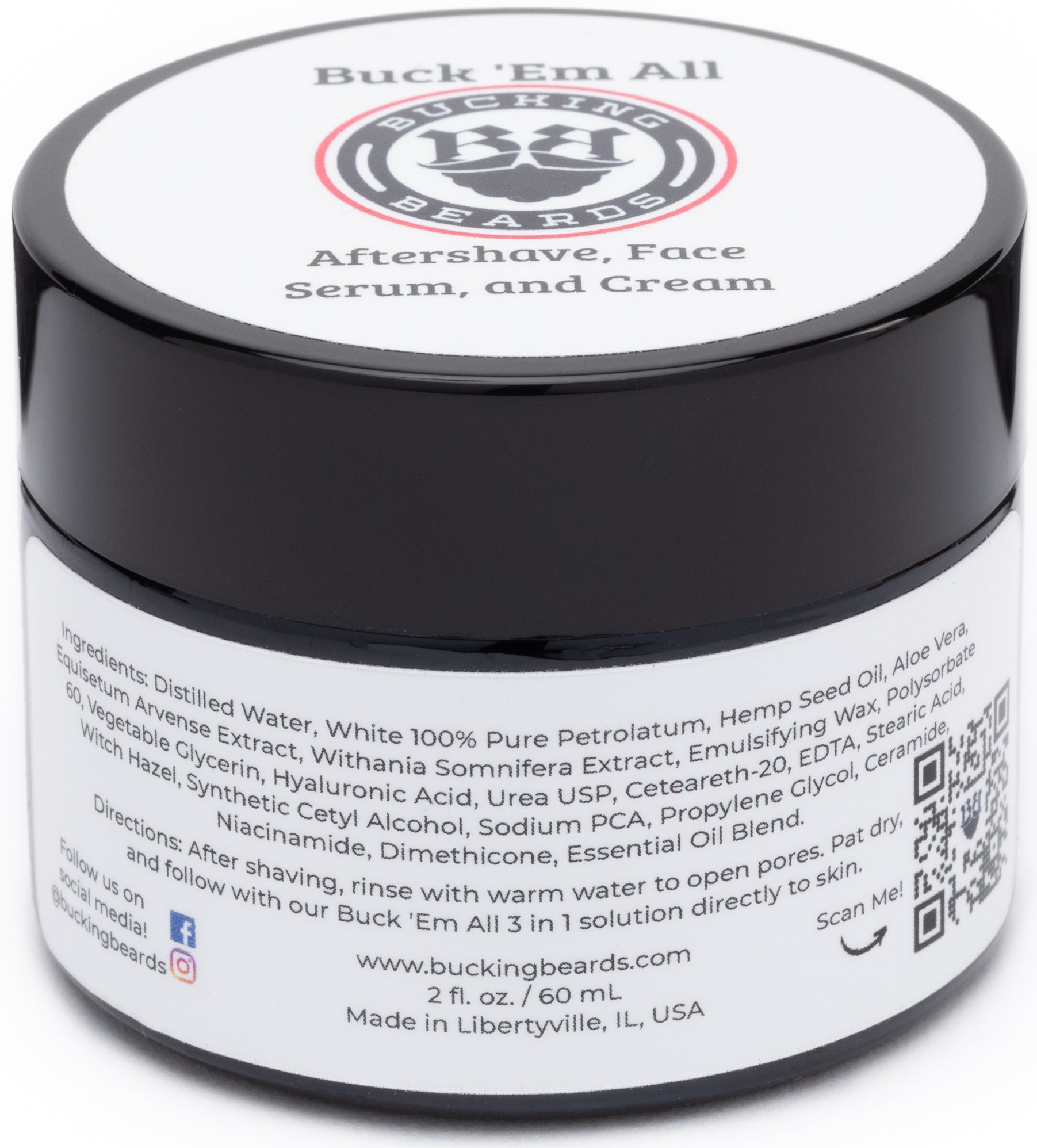 Buck 'Em All - Aftershave, Face Serum, and Cream